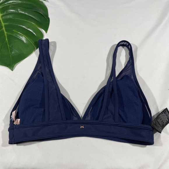NEW Ted Baker [ size 3 ] Robbyn Mesh‎ Panelled Bikini Top in Blue - Picture 6 of 10
